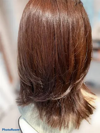 ミディアム カラー GO TODAY SHAiRE SALON 梅田店所属・ベージュカラー/ボブ チャネリングカットのヘアスタイル