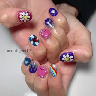 ミディアム ネイル nail salon &e eriのネイルデザイン