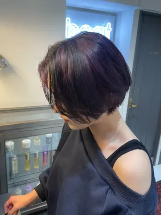 ショート カラー rin🩰ハイトーン /レディースパーマのヘアスタイル