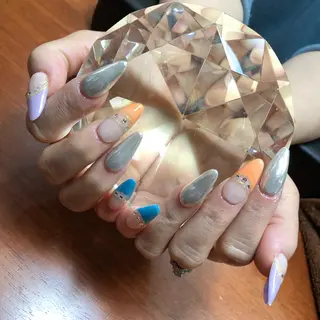セミロング ネイル 《LB》ラブリエ Nail&eyeのマツエク・マツパデザイン