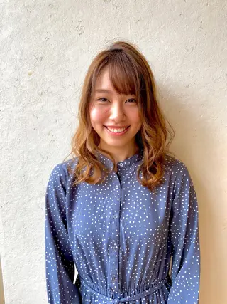 セミロング カラー ✨髪質改善/透明感✨ 西野　陽のヘアスタイル