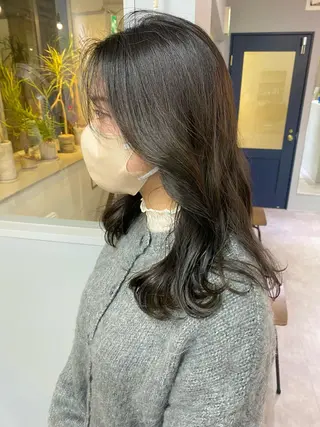セミロング カラー きよはらちさき🍑 柔らかカラー🌱🫧のヘアスタイル