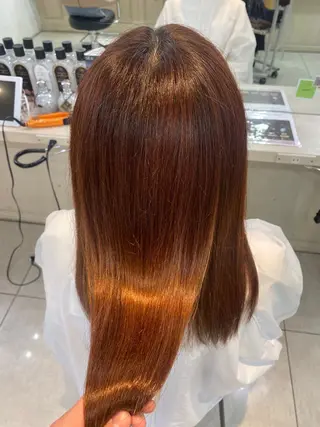 ロング 💙mai🫧 縮毛矯正・ハイライトのヘアスタイル