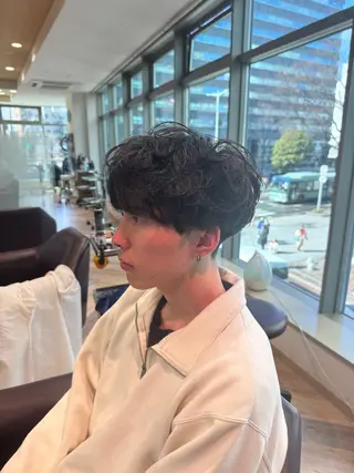 ショート メンズ メンズ特化/ センターパート/八谷のヘアスタイル