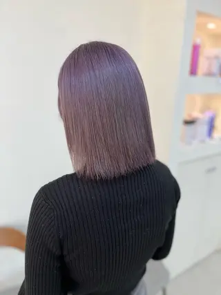 カラー Lamp 柏 山口 か乃 ブリーチカラーのヘアスタイル