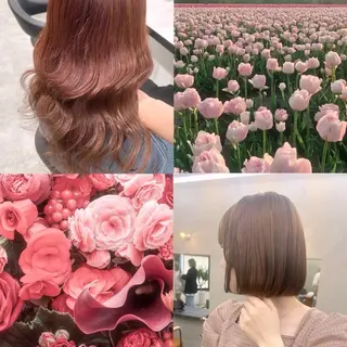 セミロング カラー オリーブ/ 透明感カラー/れいあのヘアスタイル