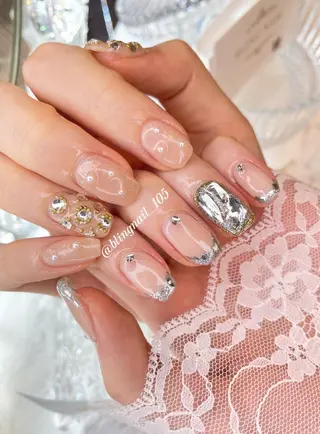 ネイル 23時まで❤︎韓国、 ワンホンネイルのネイルデザイン