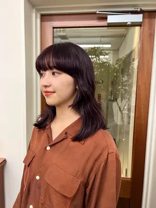 ミディアム カラー Garland 表参道所属・ミディアムレイヤー/ 艶カラー🎀　emiのヘアスタイル