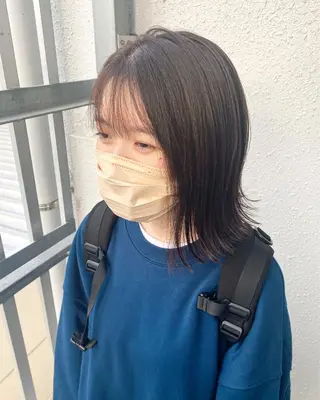 ミディアム カラー 後藤紗英/髪質改善 /オリーブベージュのヘアスタイル