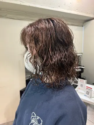 ミディアム パーマ 似合わせカット //金子 聖汰のヘアスタイル