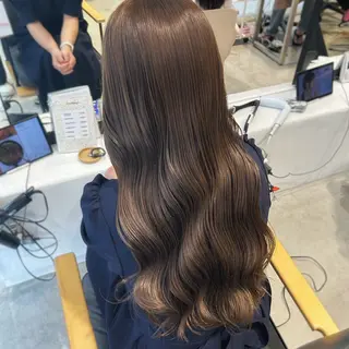 ロング カラー ながい りなのヘアスタイル