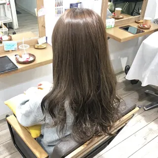 セミロング カラー ヘアアレンジ 顔周りcut・ご相談 ＝新宿しずく🇰🇷のヘアスタイル