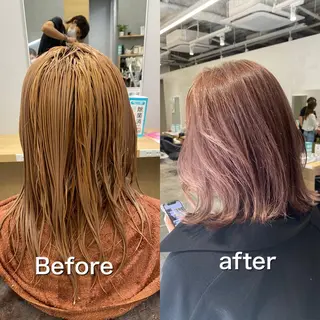 ミディアム カラー salowin梅田茶屋町suite所属・ハイトーンヘア/ 島崎　タクミのヘアスタイル