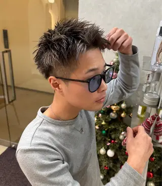 メンズ mahoメンズ/韓国 🦋ハイトーンのヘアスタイル