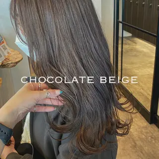 セミロング カラー MORNING.所属・ニュアンスカラー YUKAのヘアスタイル