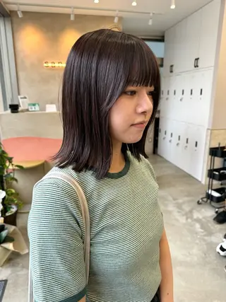 ミディアム カラー ボブ美容師💛 AYUMIのヘアスタイル