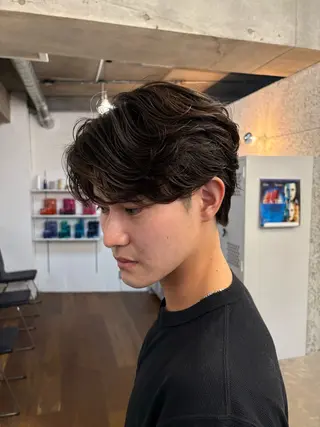 パーマ メンズ 似合わせヘア/ ハイライト/廣田歩のヘアスタイル