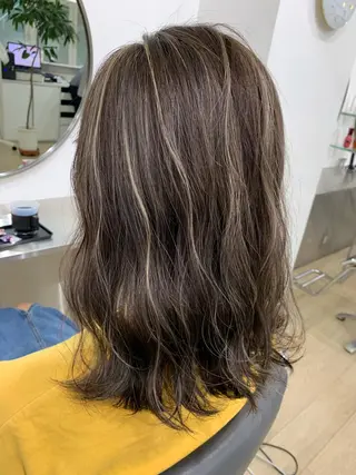 セミロング カラー Reb_keiji 👑小倉圭司のヘアスタイル