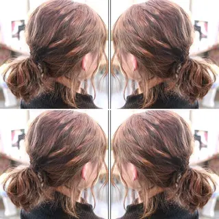 ミディアム カラー ヘアアレンジ Mariana/ 鶴原-ハイライトのヘアスタイル