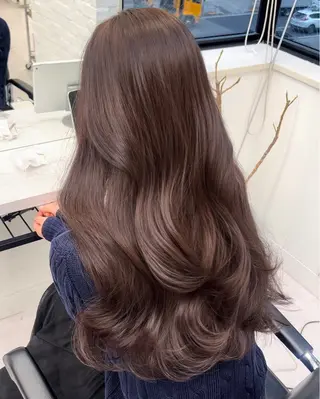 ロング カラー 韓国ヘア♡ 顔まわりカットayaのヘアスタイル