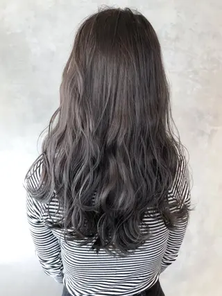 セミロング カラー パーマ ヘアアレンジ ITbyALBUM 中野店のヘアスタイル