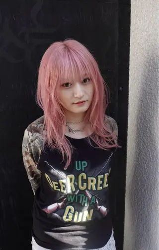 セミロング カラー RAF(旧kotibybrooch)所属・水野谷遥/ハイトーン /カラーモデル🎀のヘアスタイル