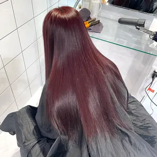 セミロング カラー 表参道♡暗髪^ྀི 艶カラー♡アユミのヘアスタイル