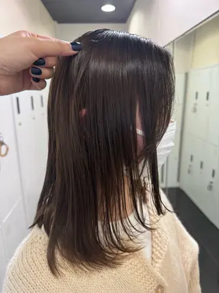 セミロング カラー カーリーパーマ/ 透明ｶﾗｰ/MIKUのヘアスタイル