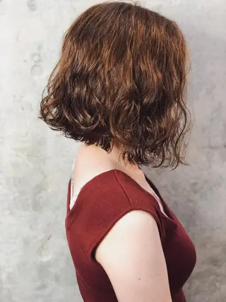 ミディアム カラー パーマ 【雰囲気ﾍｱ☺︎】 岩井隼人のヘアスタイル