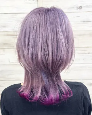 ミディアム カラー ヘアアレンジ 枝毛カット&髪質改善 満足NO.1岡しゃんのヘアスタイル