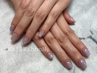 ネイル ネイルリボン 受付スタッフのネイルデザイン
