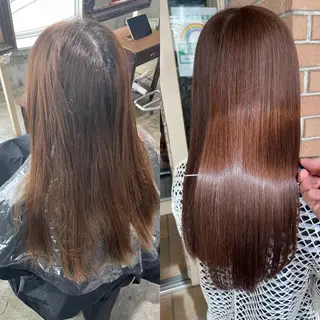 ロング カラー 🌈髪質改善💕 縮毛矯正✨青木まで✨のヘアスタイル