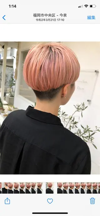 ショート カラー ブリーチカラーが人気 onnuのヘアスタイル