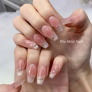 ネイル momo 長さだしのネイルデザイン