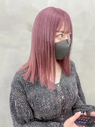 セミロング カラー yurika☁️ 似合わせ｜レイヤーのヘアスタイル