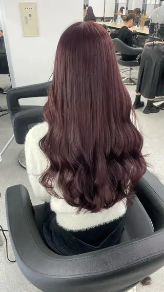 ロング カラー 【ﾐﾆﾓSALE】透 ける艶髪♡ストレートのヘアスタイル