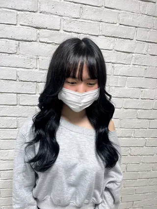 ロング カラー 🦋韓国ヘア💙 RUNAのヘアスタイル