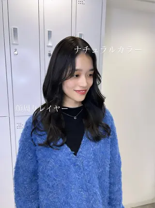 セミロング カラー 透明感/レイヤー 🇰🇷tomonaのヘアスタイル