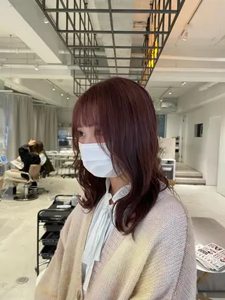 ミディアム カラー loely 💞miyuのヘアスタイル