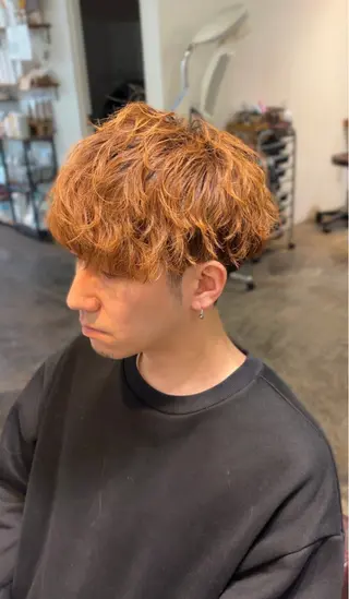 カラー パーマ メンズ 大人可愛いショート/ 店長/三國屋のヘアスタイル