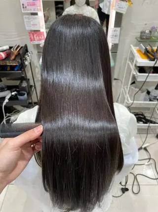 ロング パーマ 美髪×縮毛矯正 水上真由美😘のヘアスタイル