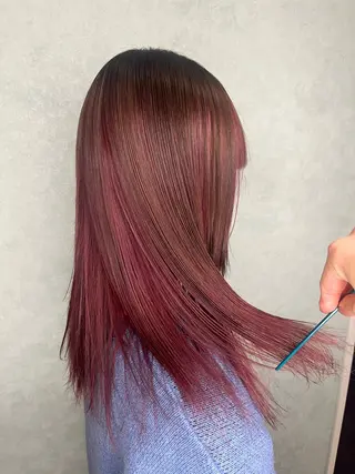 カラー 透明感カラー✨🩵 韓国ヘアkanatoのヘアスタイル