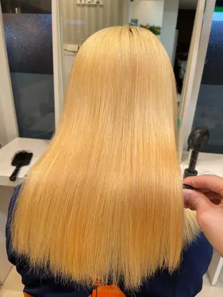 セミロング 韓国レイヤー/髪質 改善カラー/れんのヘアスタイル