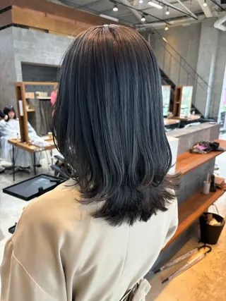 ミディアム カラー パーマ ヘアアレンジ 押切 響　のヘアスタイル