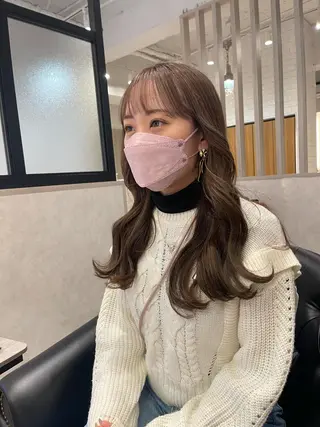 ロング カラー &chaLme   心斎橋所属・emi/髪質改善/ 韓国風/艶カラーのヘアスタイル