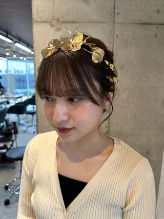 セミロング ヘアアレンジ 女性に人気♪ はやしほのかのヘアスタイル