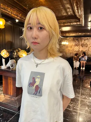 ミディアム カラー haco＋所属・圧倒的デザイン力 店長🎨RENAのヘアスタイル