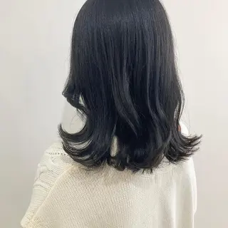 ミディアム カラー お洒落パーマ/ 艶カラー/michiのヘアスタイル