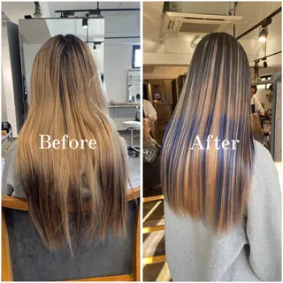 ロング カラー ムラ修正/ ハイトーン💖Riaのヘアスタイル