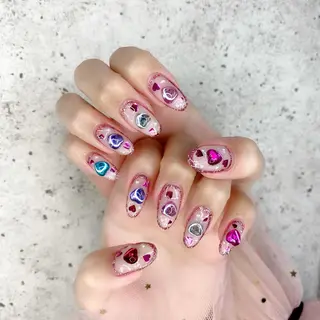 セミロング カラー パーマ ヘアアレンジ メンズ キッズ ネイル マツエク・マツパ Salon Ｋのネイルデザイン